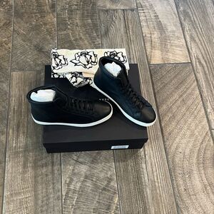 Nwt Freda Salvador black leather high top sneakers.